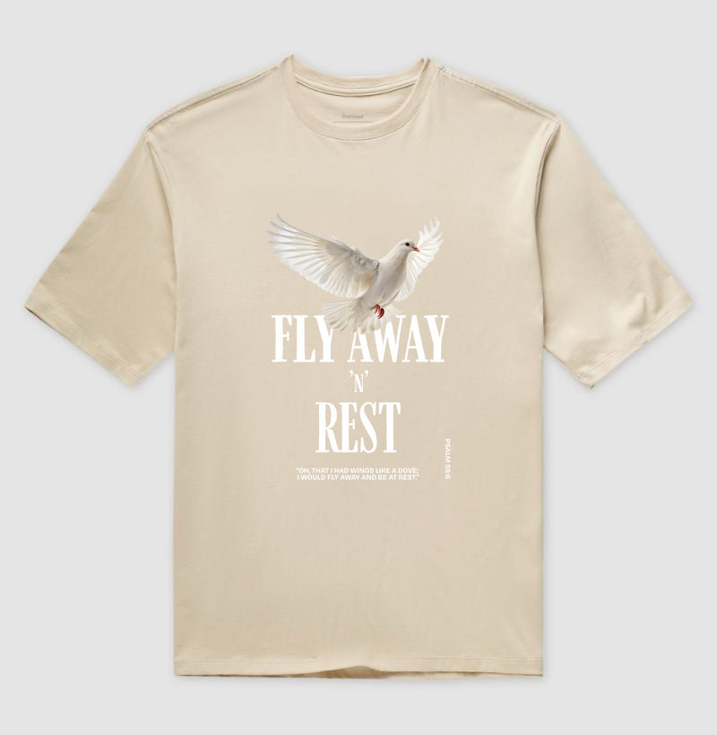 Camiseta Oversized Fly Away 'n' Rest