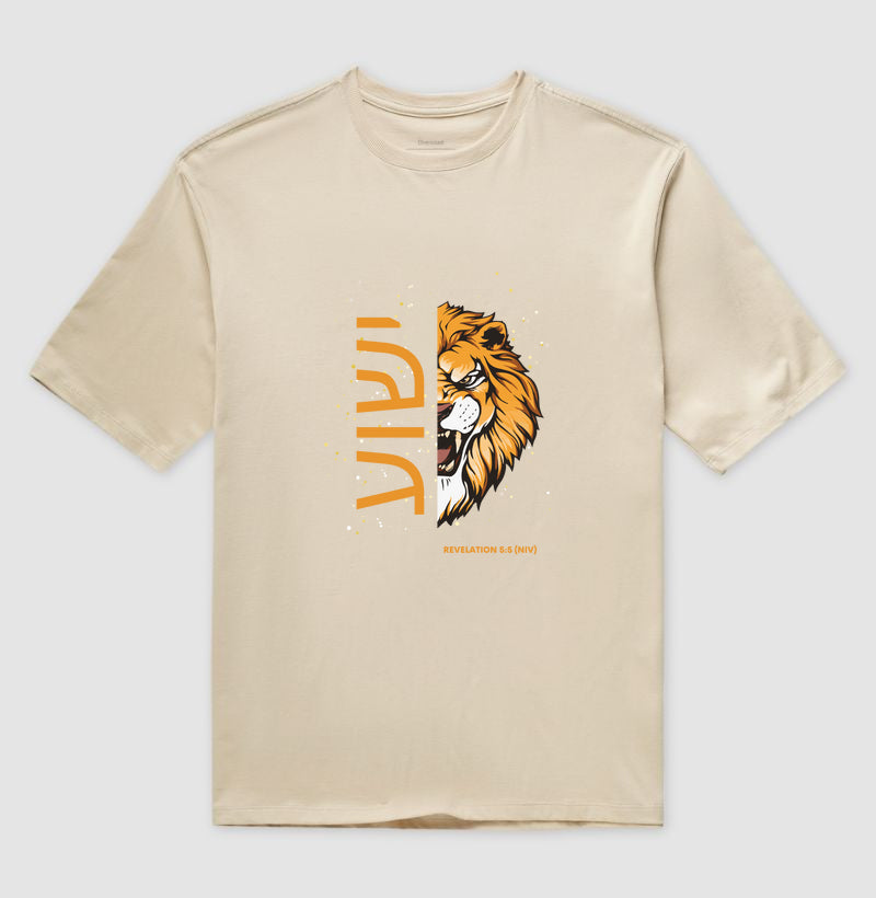 Camiseta Oversized ישוע Lion Revelation 5:5