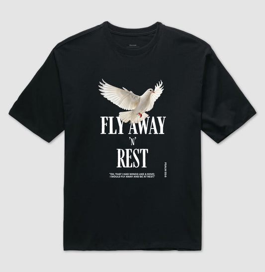 Camiseta Oversized Fly Away 'n' Rest
