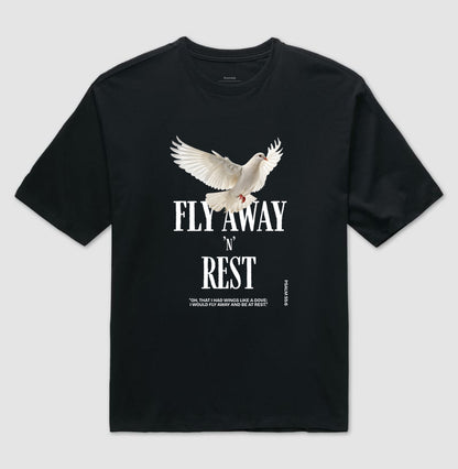 Camiseta Oversized Fly Away 'n' Rest