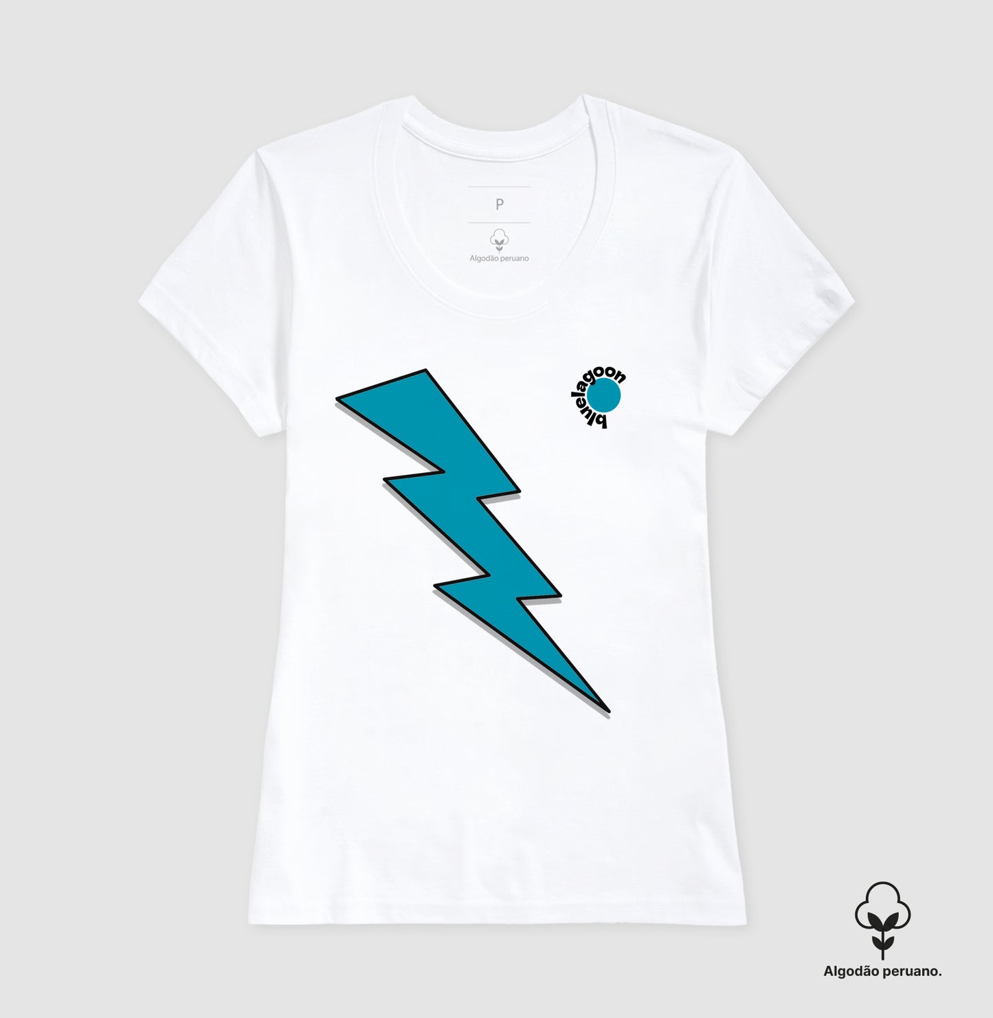 Camiseta Algodão Peruano Ray BlueLagoon